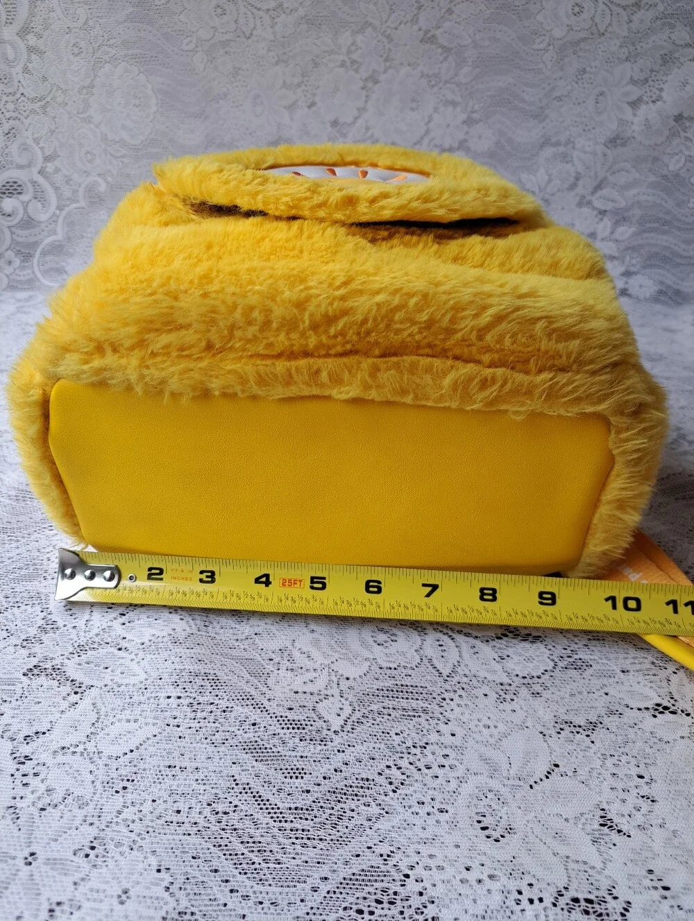 Danielle Nicole Yellow Care Bears Funshine Bear Furry Fuzzy Mini Backpack - Picture 10 of 15